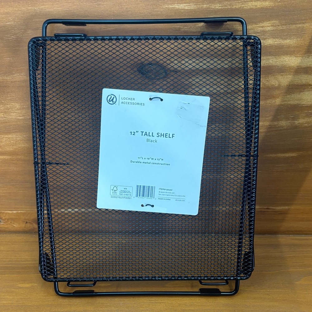 Locker Accessories Black Metal Shelf